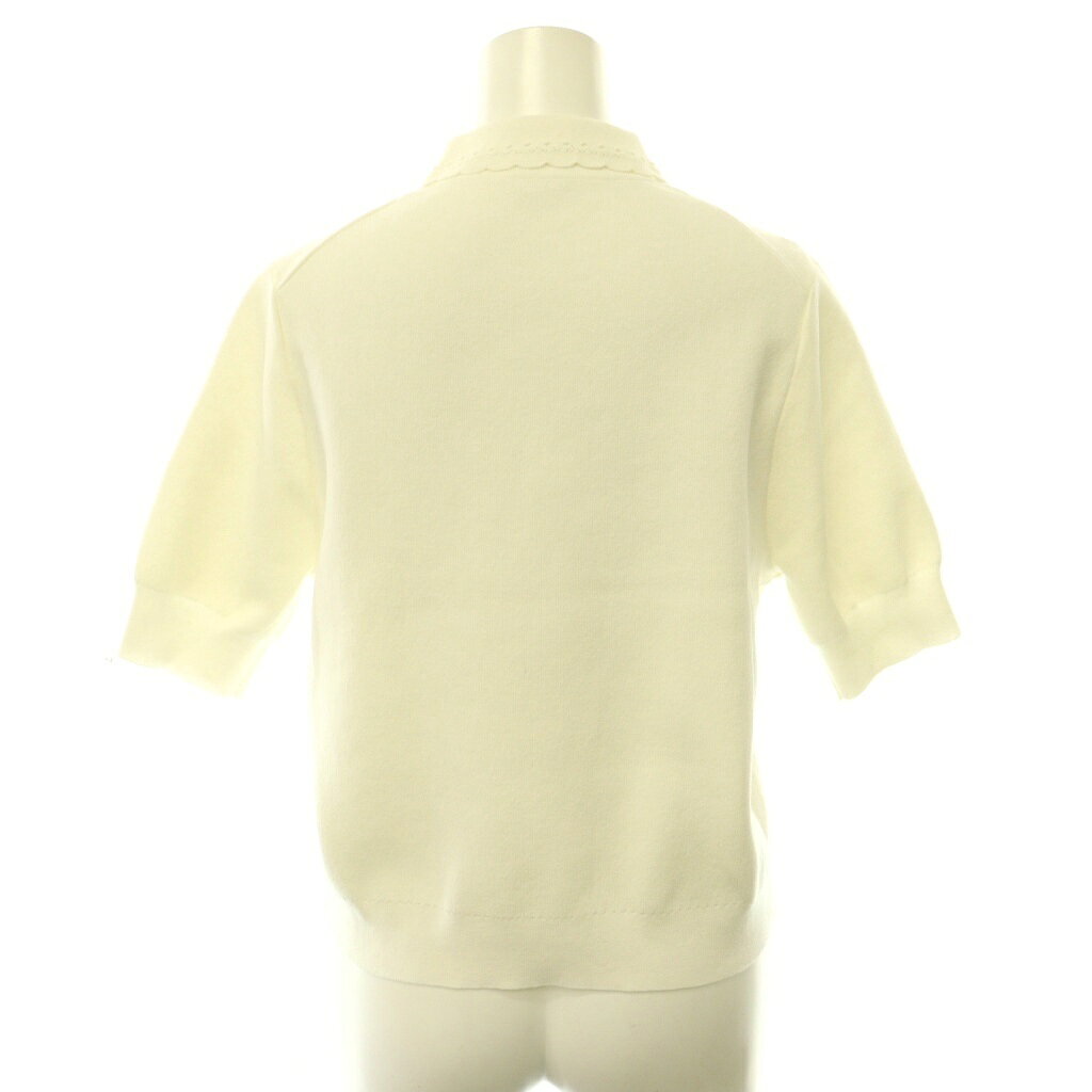 【中古】ミラオーウェン Mila Owen 26SS 【ウォッシャブル】【UVカット】スカラップニット カットソー 五分袖 0 ホワイト /DO ■OS レディース 【ベクトル 古着】 260729 vectorpremium-19305156 ブランド古着ベクトルプレミアム店 サンプル画像2