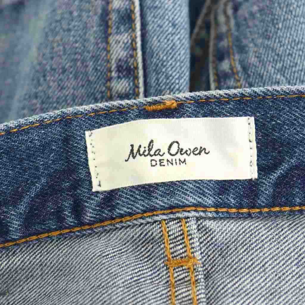 【中古】ミラオーウェン Mila Owen 寸たらデニム ジーンズ 裾段差 テーパード カットオフ 1 インディゴ /CX ■OS レディース 【ベクトル 古着】 260730 vectorpremium-19305125 ブランド古着ベクトルプレミアム店 サンプル画像3