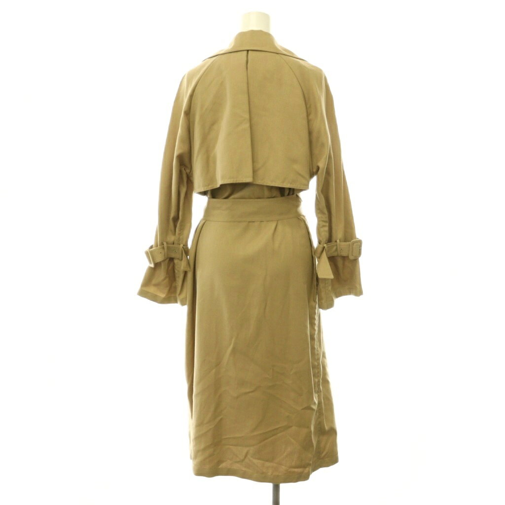 【中古】ミラオーウェン Mila Owen ボリュームスリーブ ロングトレンチコート ベルト付き 0 ベージュ /HS ■OS レディース 【ベクトル 古着】 260808 vectorpremium-19330849 ブランド古着ベクトルプレミアム店 サンプル画像2