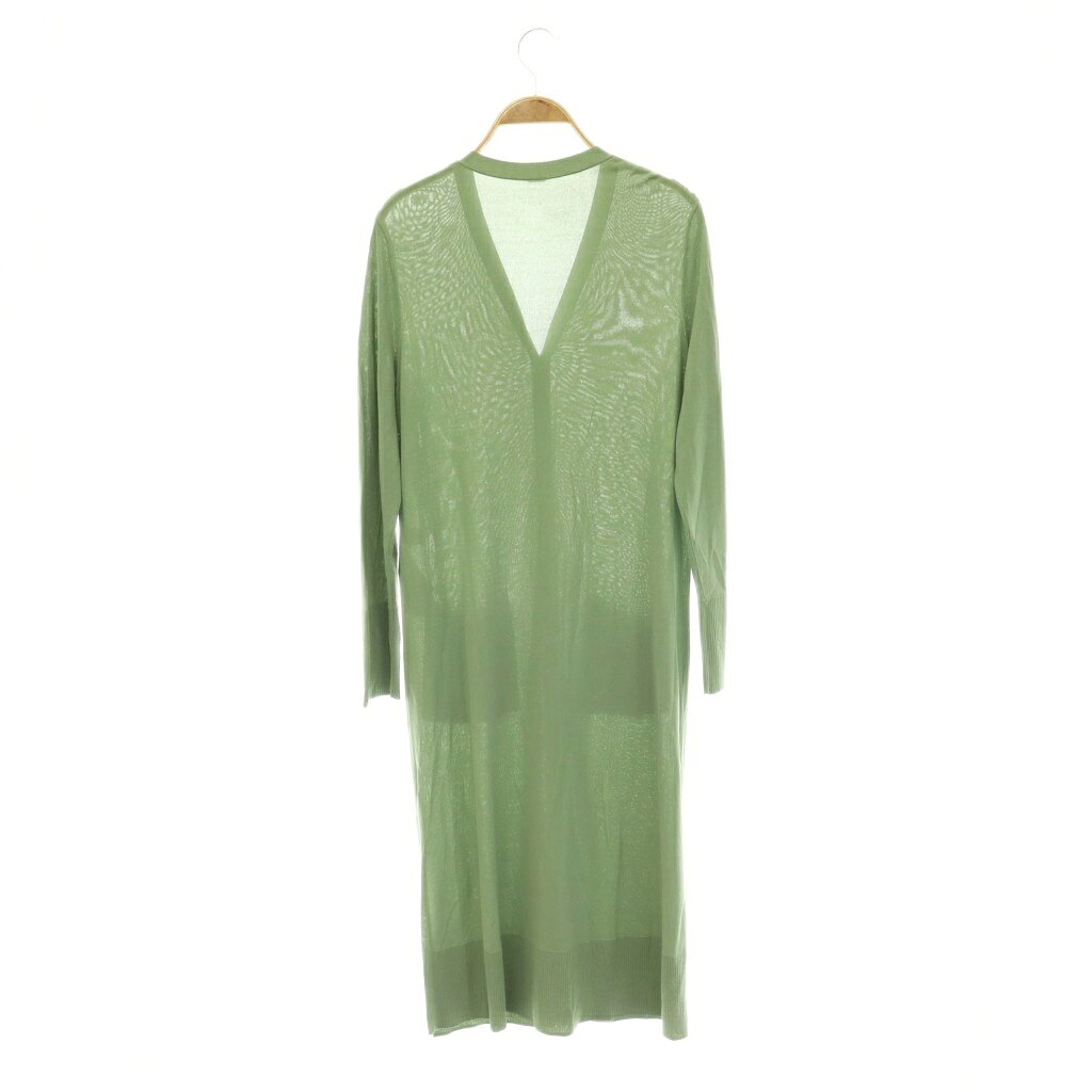 【中古】ミラオーウェン Mila Owen ロングカーディガン 長袖 Vネック 1 スモークグリーン /ES ■OS レディース 【ベクトル 古着】 260807 vectorpremium-19330315 ブランド古着ベクトルプレミアム店 サンプル画像2