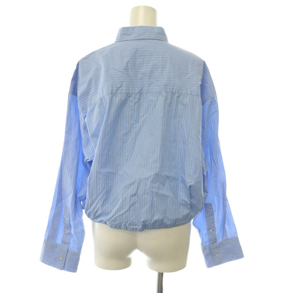 【中古】ミラオーウェン Mila Owen 26SS ストライプドロストショートシャツ 長袖 前開き F ライトブルー ブラック ホワイト /DO ■OS レディース 【ベクトル 古着】 260831 vectorpremium-19388128 ブランド古着ベクトルプレミアム店 サンプル画像2