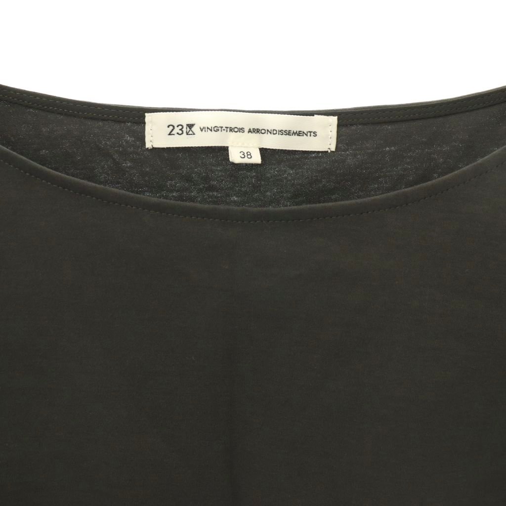 【中古】23区 オンワード樫山 vingt-trois 25SS スムースデザイン フレンチスリーブ Tシャツ カットソー 38 チャコールグレー /HS ■OS レディース 【ベクトル 古着】 260902 vectorpremium-19390495 ブランド古着ベクトルプレミアム店 サンプル画像3