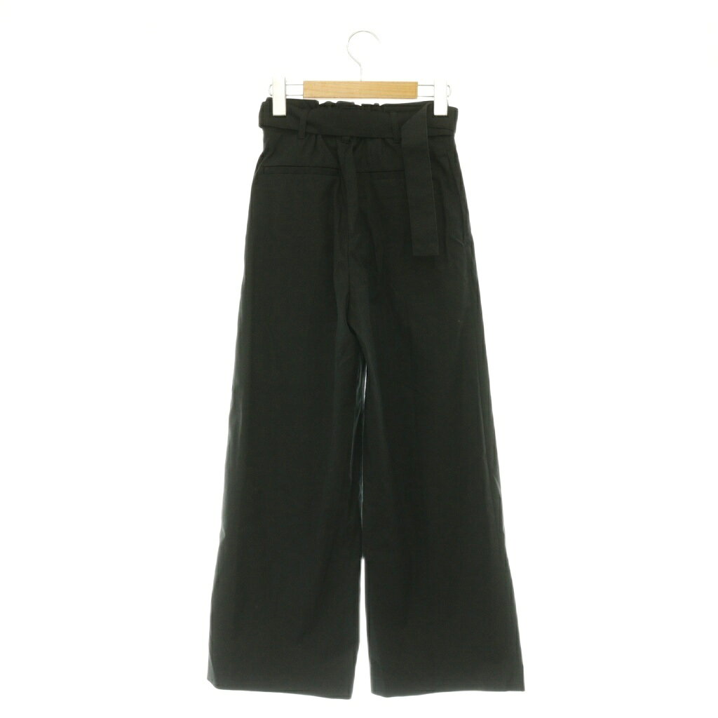 【中古】ミラオーウェン Mila Owen 26SS MILA PANTS UVカット マルチファンクションセミワイドタックパンツ ベルト付き リネン混 00 黒 ブラック /CX ■OS レディース 【ベクトル 古着】 260903 vectorpremium-19391938 ブランド古着ベクトルプレミアム店 サンプル画像2