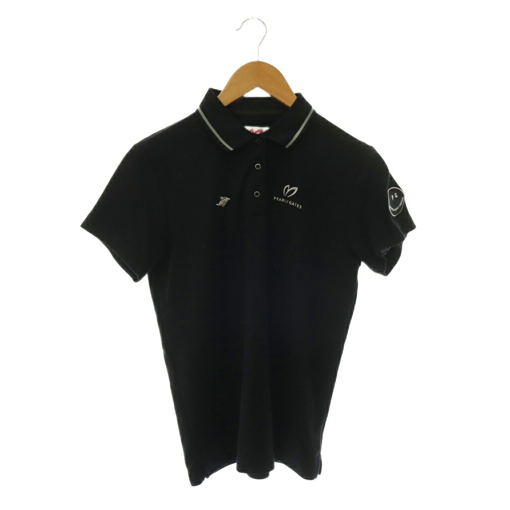 【中古】パーリーゲイツ PEARLY GATES 26SS ポロシャツ カットソー 半袖 1 ブラック グレー /DO ■OS レディース 【ベクトル 古着】 260904