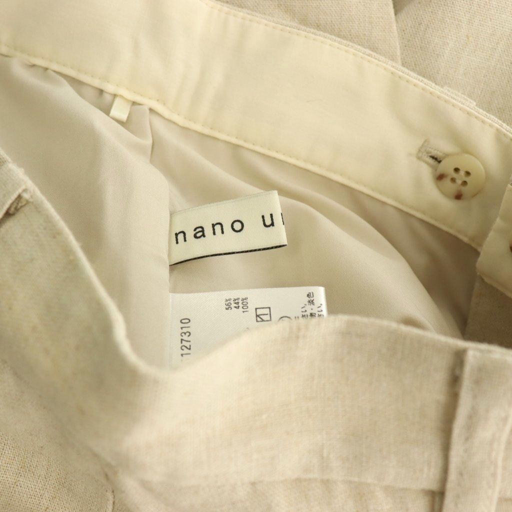 【中古】ナノユニバース nano universe 25SS リネンラップパンツ ワイド ハイウエスト S キナリ /HS ■OS レディース 【ベクトル 古着】 260909 vectorpremium-19408430 ブランド古着ベクトルプレミアム店 サンプル画像3