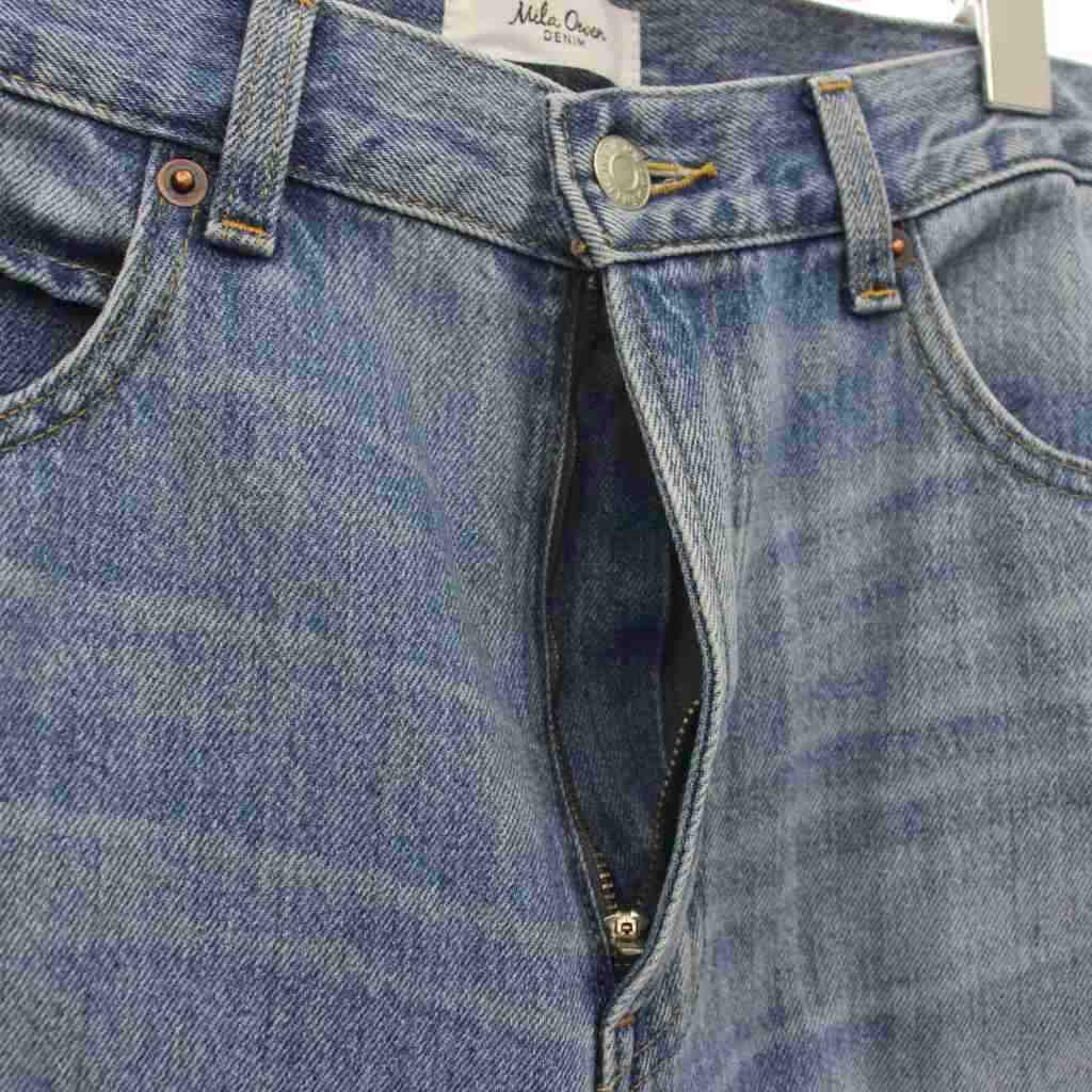 【中古】ミラオーウェン Mila Owen 24SS セミフレアマチデニムパンツ ジーンズ カットオフ 0 ライトブルー /HS ■OS レディース 【ベクトル 古着】 260916 vectorpremium-19425543 ブランド古着ベクトルプレミアム店 サンプル画像3