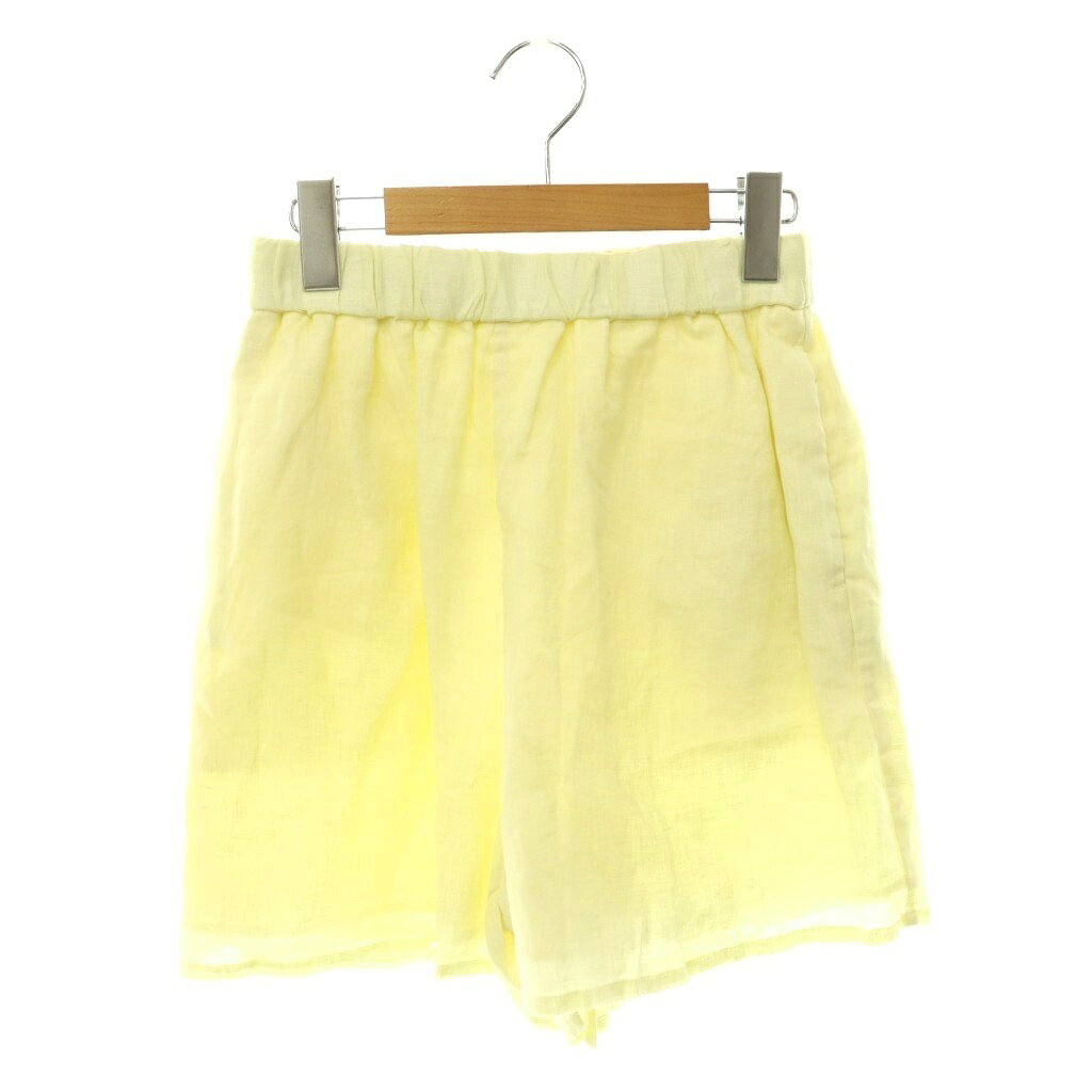【中古】未使用品 ミラオーウェン Mila Owen 26SS フレンチリネンショートパンツ イージー F 黄色 イエロー /HS ■OS ■SH レディース 【ベクトル 古着】 260916 vectorpremium-19428169 ブランド古着ベクトルプレミアム店 パッケージ画像