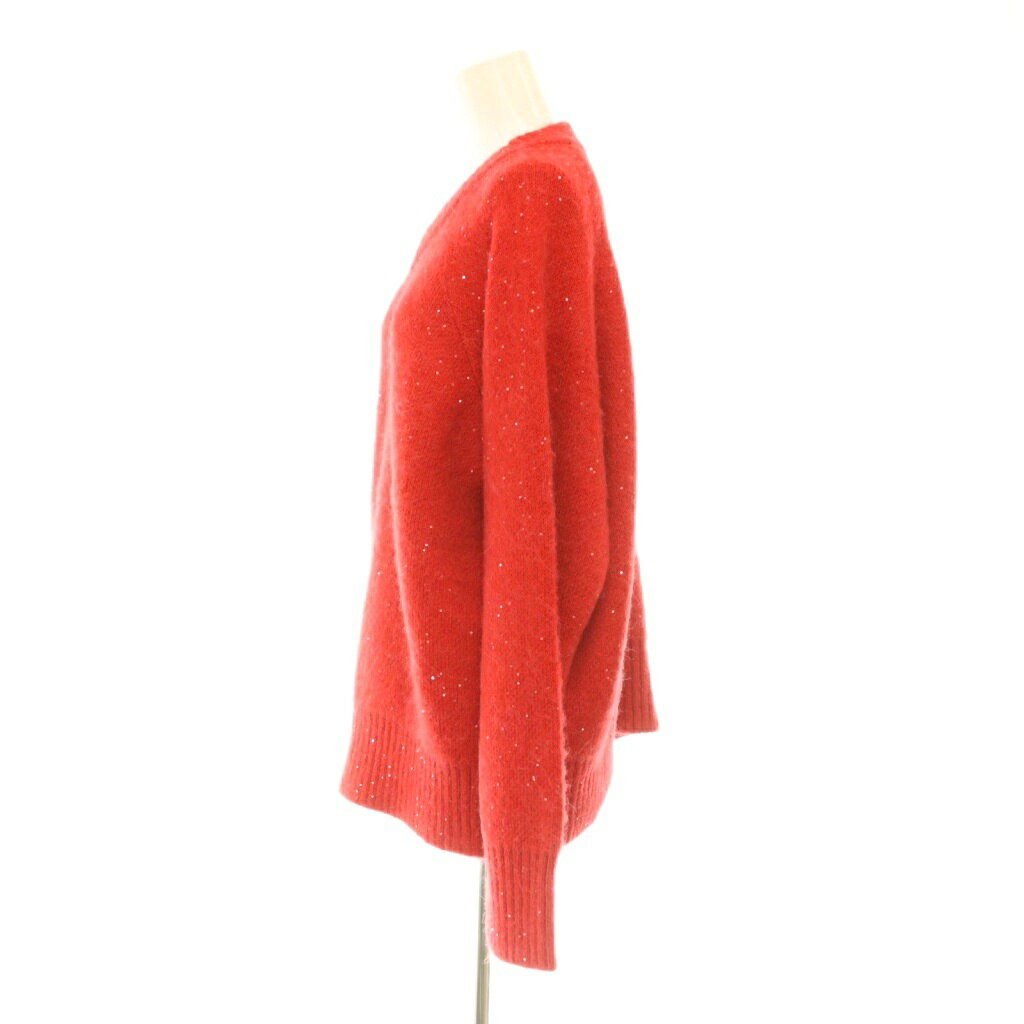 【中古】ミラオーウェン Mila Owen 25AW スパンコールVネックシャギーニット セーター アルパカ混 長袖 F 赤 レッド /HS ■OS レディース 【ベクトル 古着】 261007 vectorpremium-19478739 ブランド古着ベクトルプレミアム店 サンプル画像3