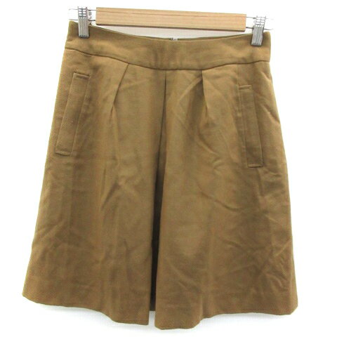 【中古】スピック&スパン Spick&Span スカート フレア ミニ丈 ウール 34 ブラウン 茶 /YM8 レディース 【ベクトル 古着】 200903 ベクトルプレミアム店