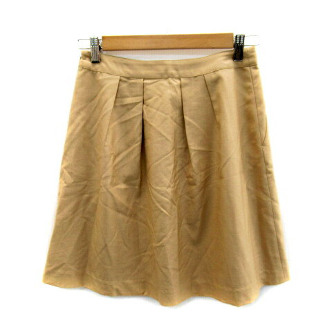 【中古】プロポーション ボディドレッシング PROPORTION BODY DRESSING フレアスカート ミニ丈 無地 3 ベージュ /SY19 レディース 【ベクトル 古着】 211203