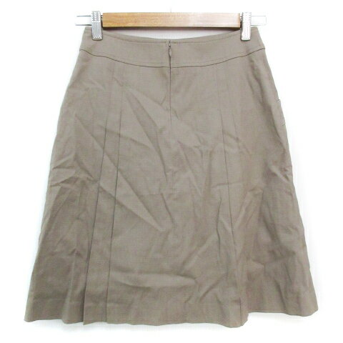 【中古】フレディ エミュ fredy emue フレアスカート ひざ丈 36 カーキ /FF43 レディース 【ベクトル 古着】 220428