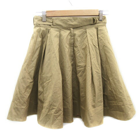【中古】イエナ IENA プリーツスカート ひざ丈 38 ライトブラウン /MI1 レディース 【ベクトル 古着】 220928