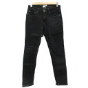 【中古】ファイヤーサービス Fire Service デニムパンツ ジーンズ テーパードパンツ アンクル丈 24 ブラック 黒 /YM17 レディース 【ベクトル 古着】 220831(4)