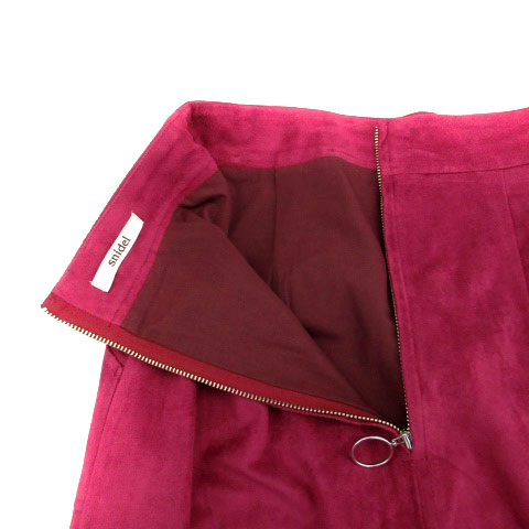 【中古】スナイデル snidel フレアスカート ロング丈 マキシ丈 スエード調 0 マゼンタ /HO48 レディース 【ベクトル 古着】 230206