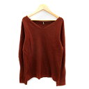 【中古】ミラオーウェン Mila Owen ニット カットソー 長袖 Vネック 無地 1 茶 ブラウン /SY23 レディース 【ベクトル 古着】 230201