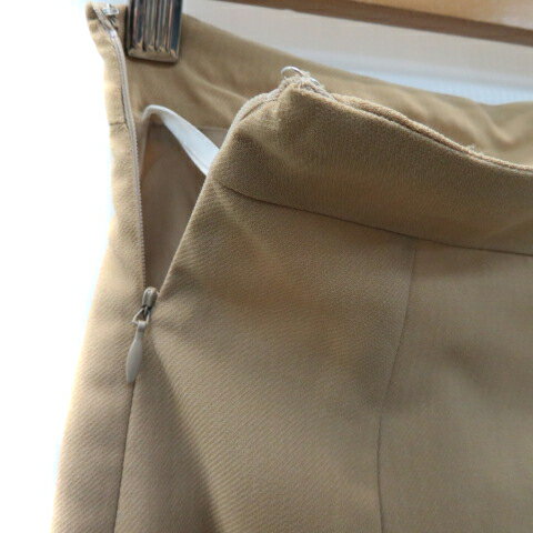 【中古】グローブ grove フレアスカート ギャザースカート ひざ丈 無地 S ベージュ /YK42 レディース 【ベクトル 古着】 230809