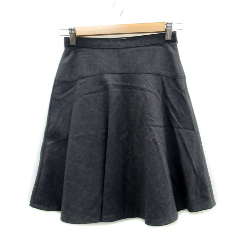 【中古】ボールジー BALLSEY トゥモローランド フレアスカート ひざ丈 ウール 34 グレー /MS15 レディース 【ベクトル 古着】 230720