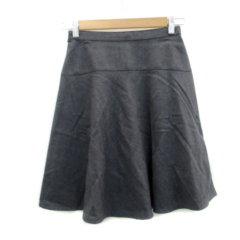 【中古】ボールジー BALLSEY トゥモローランド フレアスカート ひざ丈 ウール 34 グレー /MS15 レディース 【ベクトル 古着】 230720