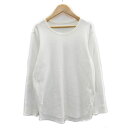 【中古】カーリー CURLY Tシャツ カットソー 長袖 ラウンドネック ワッフル スリット 1 ホワイト 白 /MS13 メンズ 【ベクトル 古着】 230626