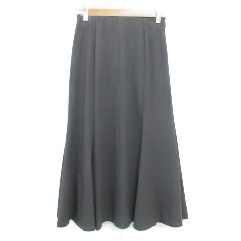 【中古】ノーリーズ Nolley's フレアスカート ロング丈 マキシ丈 無地 36 グレー /FF22 レディース 【ベクトル 古着】 230705