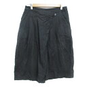 【中古】パドカレ pas de calais キュロット ハーフパンツ ひざ丈 短パン ショートパンツ 無地 38 黒 ブラック /FF6 レディース 【ベクト...