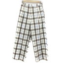 【中古】テチチ Te chichi ワイドパンツ アンクル丈 チェック柄 S ブラウン 茶 /YM20 レディース 【ベクトル 古着】 230627(4)