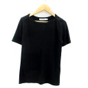 【中古】マウジー moussy ニット カットソー ラウンドネック 半袖 無地 F 黒 ブラック /HO30 レディース 【ベクトル 古着】 230629