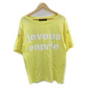【中古】ジュヴゾンプリ jevous enprie! Tシャツ カットソー 半袖 ラウンドネック ロゴ 1 イエロー 黄色 /MS33 メンズ 【ベクトル 古着...