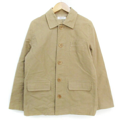 【中古】パーリッシィ PAR ICI ジャケット ミドル丈 ステンカラー 総裏地 シングルボタン F ベージュ /FF1 メンズ 【ベクトル 古着】 230726