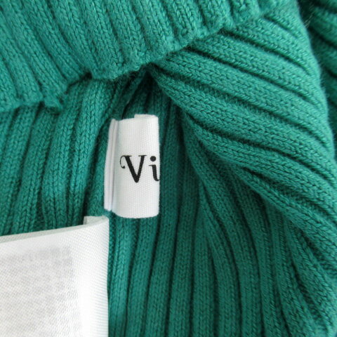 【中古】ビス ViS ニット カットソー 長袖 ラウンドネック 無地 F 緑 グリーン /SY39 ■MO レディース 【ベクトル 古着】 230720