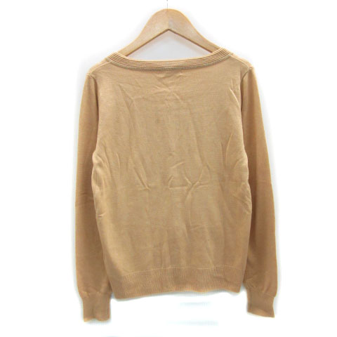 【中古】ロペピクニック ROPE Picnic カーディガン ミドル丈 ラウンドネック 38 ベージュ /MS38 レディース 【ベクトル 古着】 230817