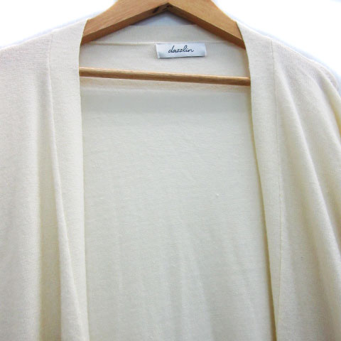 【中古】ダズリン dazzlin カーディガン ロング丈 前開き F オフホワイト /MS25 レディース 【ベクトル 古着】 230817 3