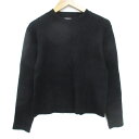 【中古】オペークドットクリップ OPAQUE.CLIP リブニット カットソー ボトルネック 無地 ウール混 M 黒 ブラック /FF23 レディース 【ベクトル 古着】 230803(4)