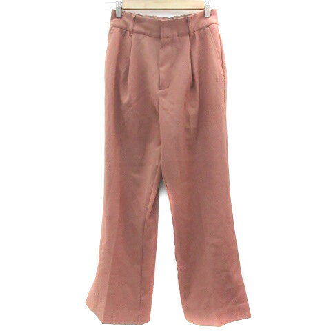 【中古】グローバルワーク GLOBAL WORK フレアパンツ アンクル丈 M ピンクブラウン /YM23 レディース 【ベクトル 古着】 230801