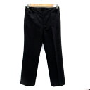 【中古】ユナイテッドアローズ UNITED ARROWS スラックスパンツ ロング丈 ストライプ柄 ウール 38 黒 ブラック /SM33 レディース 【ベクトル 古着】 230726(4)