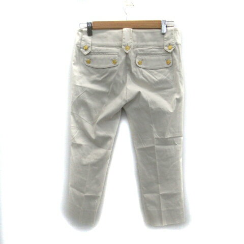 【中古】ヴゼット VOUSETES テーパードパンツ 七分丈 無地 38 オフホワイト /SM31 レディース 【ベクトル 古着】 230817