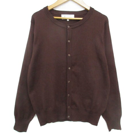 【中古】ロペピクニック ROPE Picnic ニットカーディガン ミドル丈 無地 38 茶 ブラウン /FF43 レディース 【ベクトル 古着】 230818
