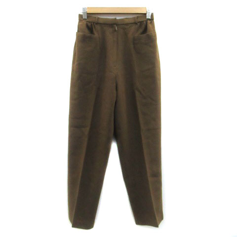 Wool - 【中古】イタリヤ 伊太利屋 テーパードパンツ アンクル丈 ウール 9A2 カーキ /HO10 レディース 【ベクトル 古着】 230810