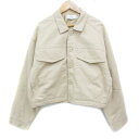 【中古】アズールバイマウジー AZUL by moussy CPOジャケット 中綿 ミドル丈 総裏地 シングルボタン S ベージュ /FF20 ■MO レディース 【ベクトル 古着】 230810(4)
