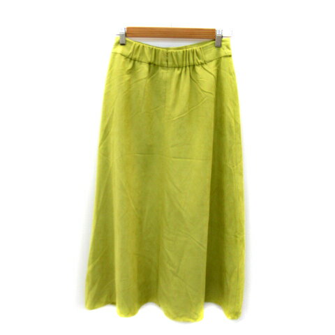 【中古】シルプレイラ SILPLAIRE フレアスカート ロング丈 マキシ丈 無地 67 黄 イエロー /SY15 レディース 【ベクトル 古着】 230810