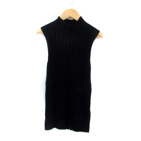 【中古】スナイデル snidel ニット カットソー オフネック ノースリーブ レースアップ カットアウト F ..