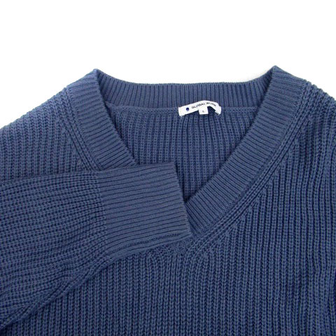 【中古】グローバルワーク GLOBAL WORK ニット セーター Vネック 長袖 無地 ショート丈 L 青 ブルー /HO52 レディース 【ベクトル 古着】 230823 vectorpremium-17604573 ブランド古着ベクトルプレミアム店 サンプル画像3