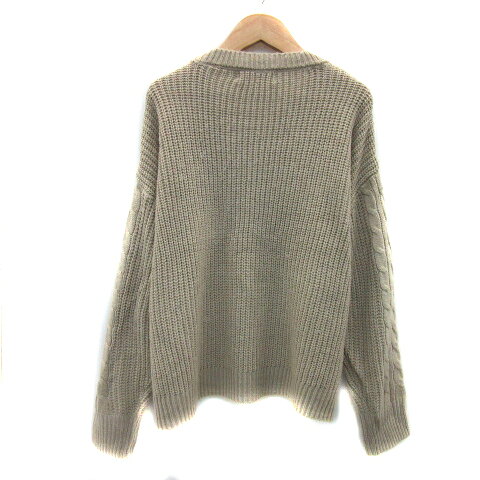 【中古】ロペピクニック ROPE Picnic ニット セーター 長袖 ラウンドネック ケーブル編み F ベージュ /YS10 ■MO レディース 【ベクトル 古着】 230825 vectorpremium-17607219 ブランド古着ベクトルプレミアム店 サンプル画像2