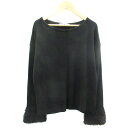 【中古】アンタイトル UNTITLED ニット カットソー 長袖 ラウンドネック ウール混 2 ブラック 黒 /YM22 レディース 【ベクトル 古着】 230830|詳細画像