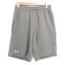 【中古】アンダーアーマー UNDER ARMOUR スポーツウェア ジャージ ショートパンツ 短パン イージーパンツ ロゴ刺? M グレー /FF6 メンズ 【...