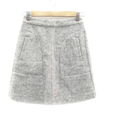 【中古】フリーズマート Free's Mart フレアスカート ミニ丈 ウール混 M グレー /HO27 レディース 【ベクトル 古着】 230905