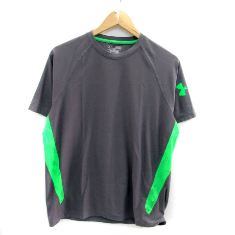 【中古】アンダーアーマー UNDER ARMOUR スポーツウエア Tシャツ カットソー クルーネック 半袖 メッシ..