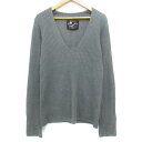 【中古】マウジー moussy リブニット セーター 長袖 Vネック 無地 ウール混 2 グレー /FF20 レディース 【ベクトル 古着】 230831(4)