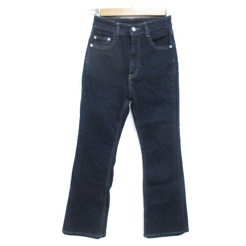 Boot Cut Jeans - 【中古】ページボーイ PAGE BOY デニムパンツ ジーンズ ブーツカット フレアパンツ ロング丈 ストレッチ素材 25S インディゴブルー 紺 ネイビー /FF34 レディース 【ベクトル 古着】 230922