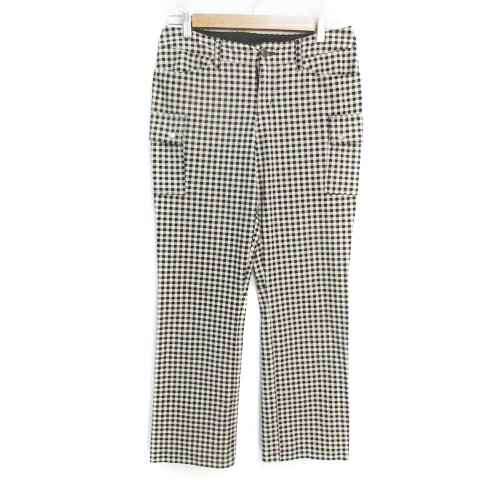 【中古】ドゥクラッセ DoCLASSE カーゴパンツ テーパードパンツ ロング丈 ギンガムチェック柄 9 ベージュ 黒 ブラック /FF15 ■MO レディース 【ベクトル 古着】 230921 【中古】ドゥクラッセ DoCLASSE カーゴパンツ テーパードパンツ ロング丈 ギンガムチェック柄 9 ベージュ 黒 ブラック /FF15 ■MO レディース 【ベクトル 古着】 230921
